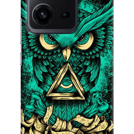 Green Owl Vivo V25 5G Hard Case Back Cover by Casekaro