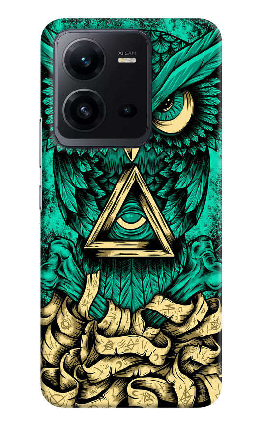 Green Owl Vivo V25 5G Hard Case Back Cover by Casekaro