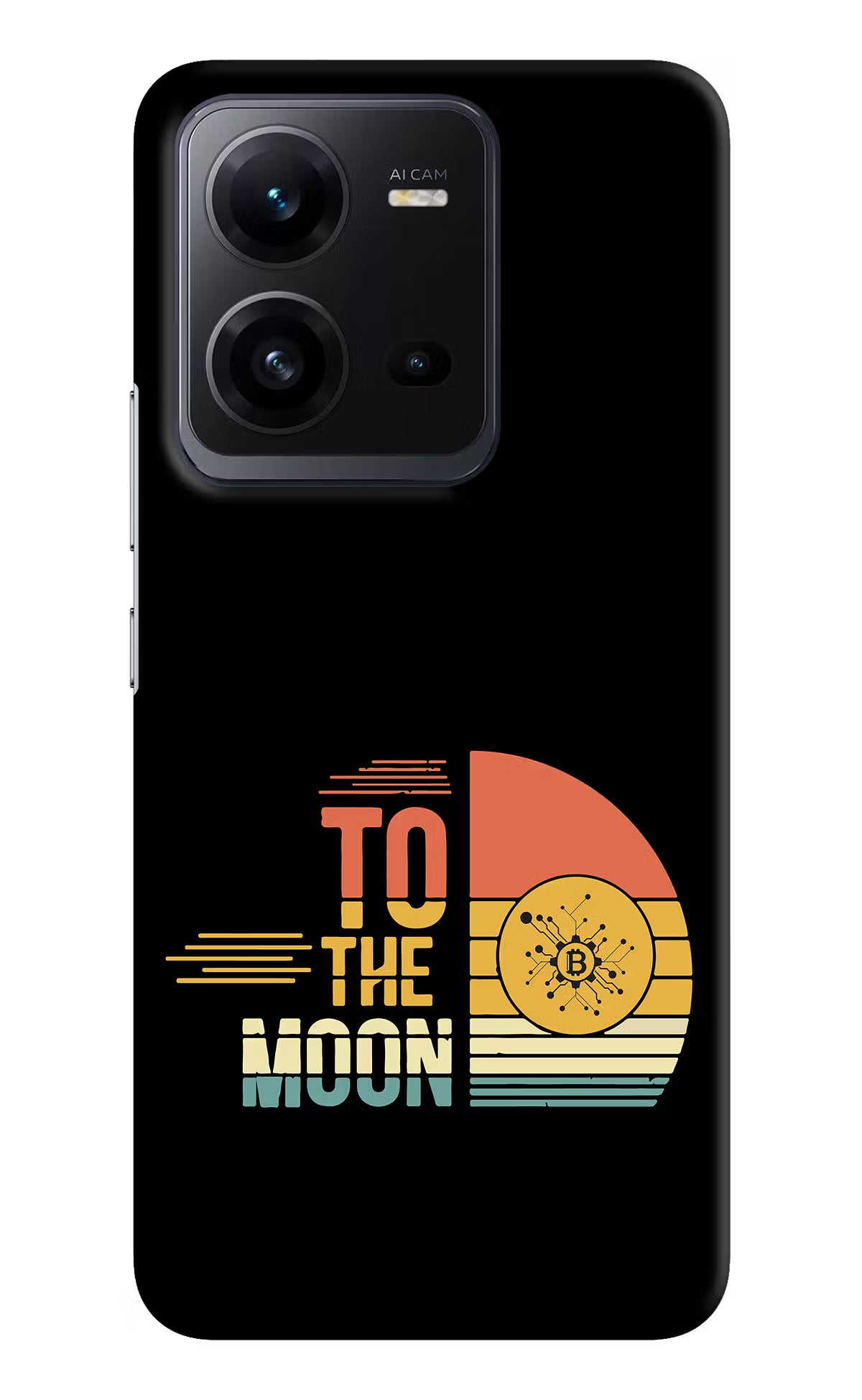 To the Moon Vivo V25 5G Hard Case Back Cover by Casekaro