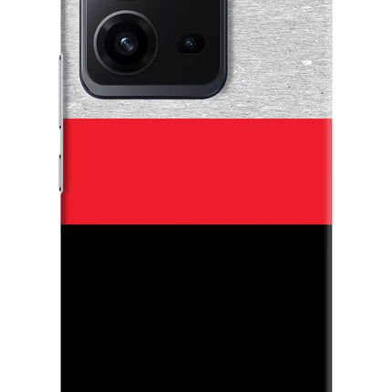 Tri Color Pattern Vivo V25 5G Hard Case Back Cover by Casekaro