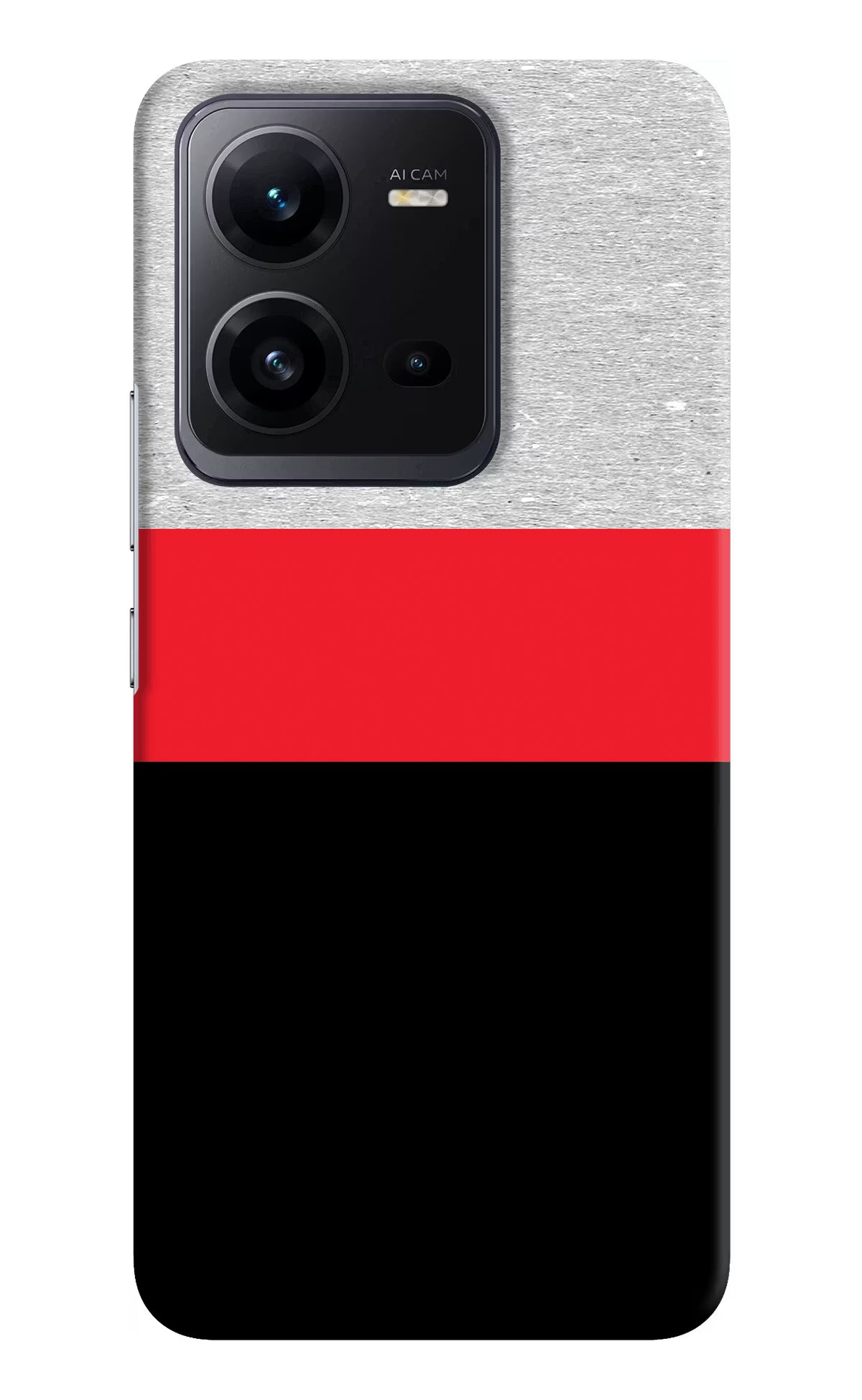 Tri Color Pattern Vivo V25 5G Hard Case Back Cover by Casekaro