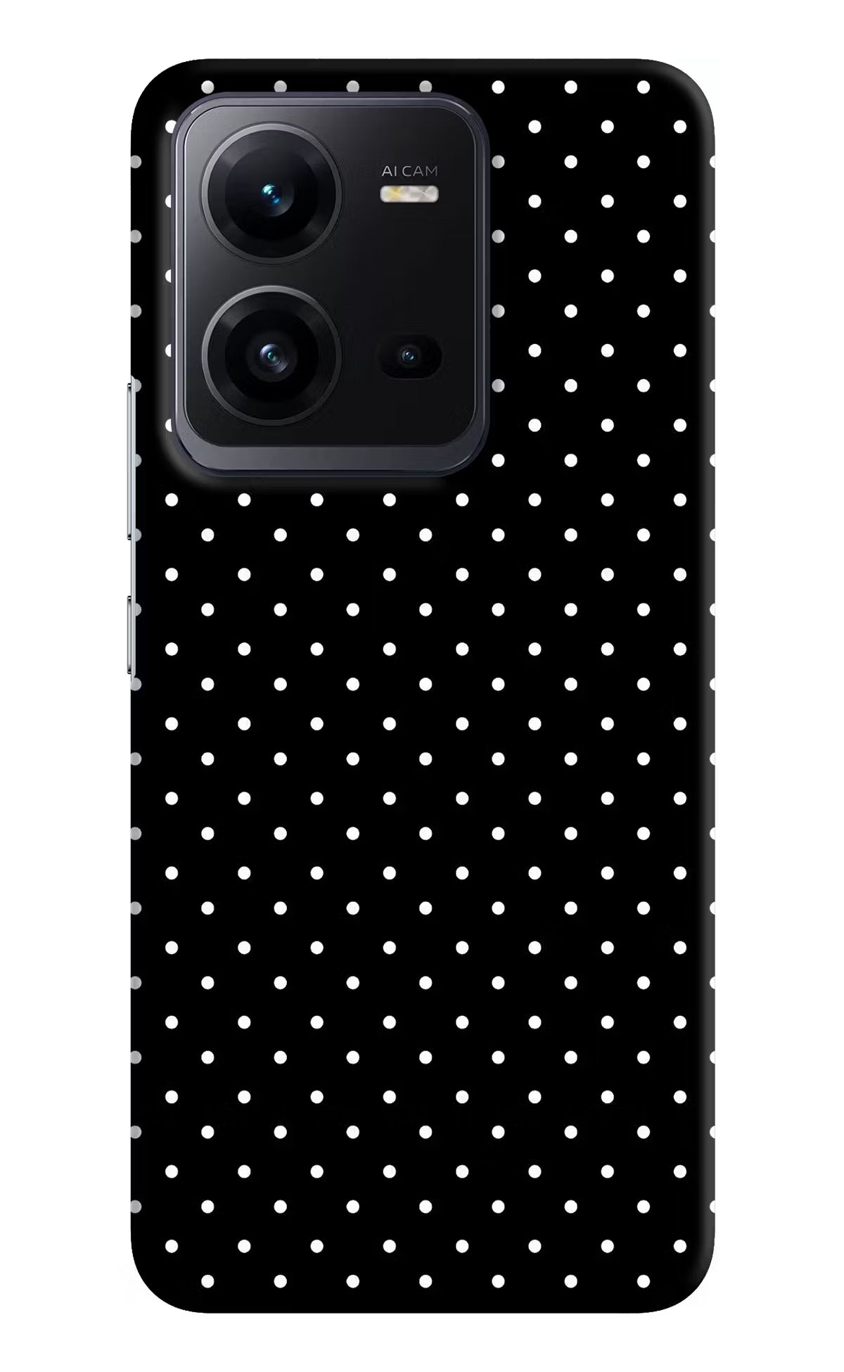 White Dots Vivo V25 5G Hard Case Back Cover by Casekaro