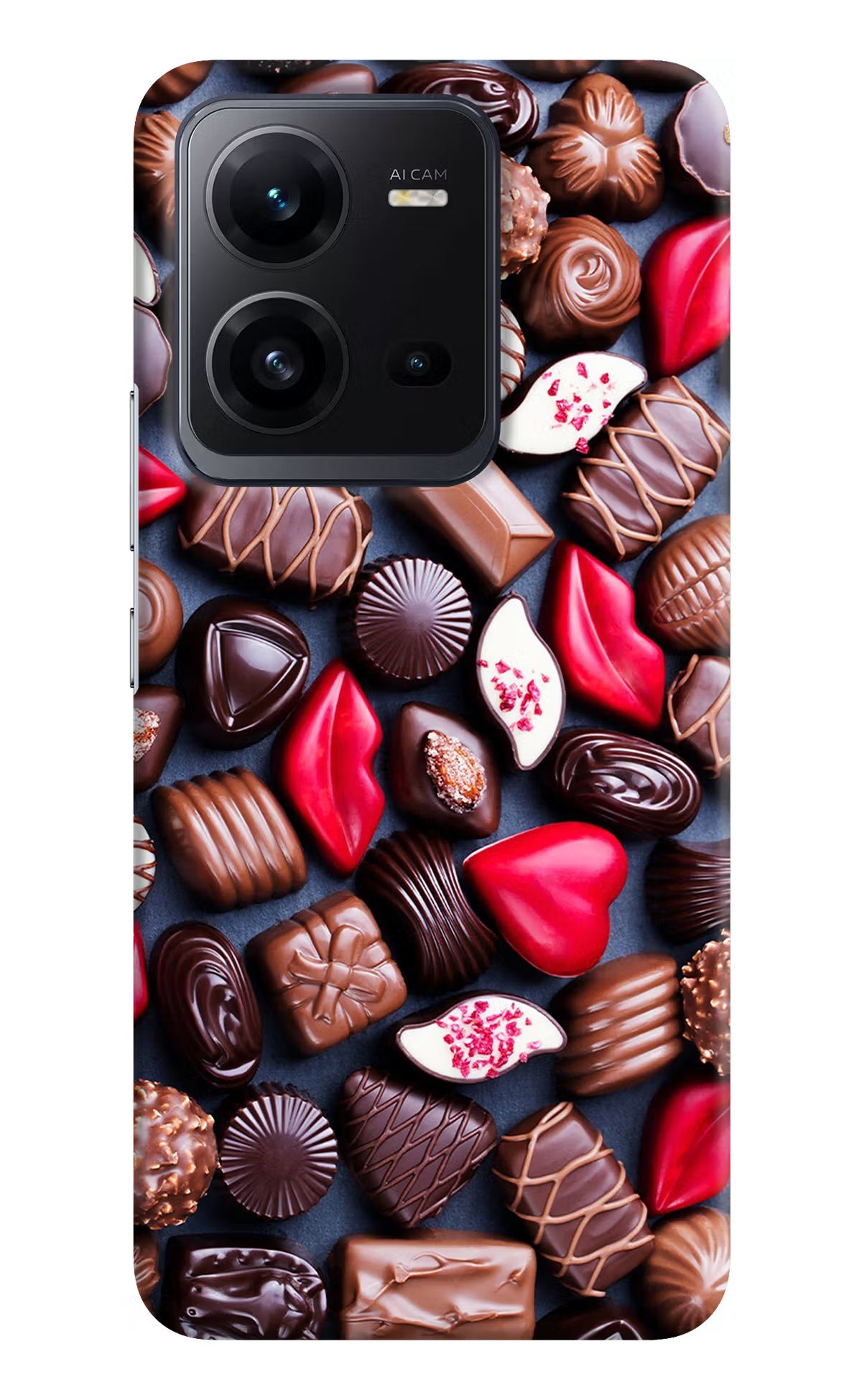 Chocolates Vivo V25 5G Hard Case Back Cover by Casekaro