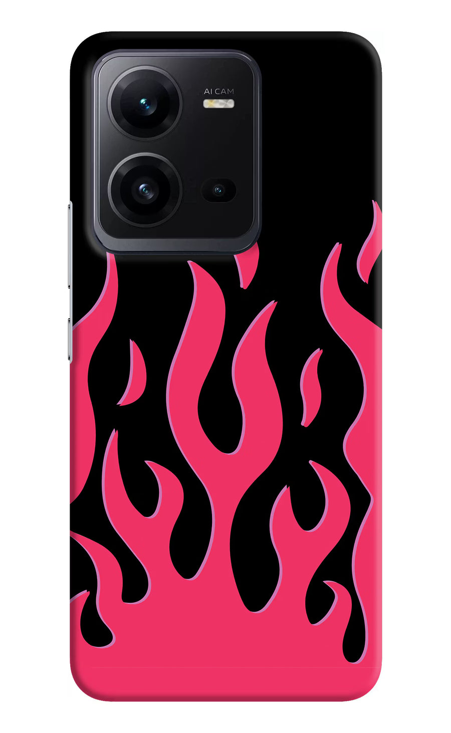 Fire Flames Vivo V25 5G Back Cover, Hard case
