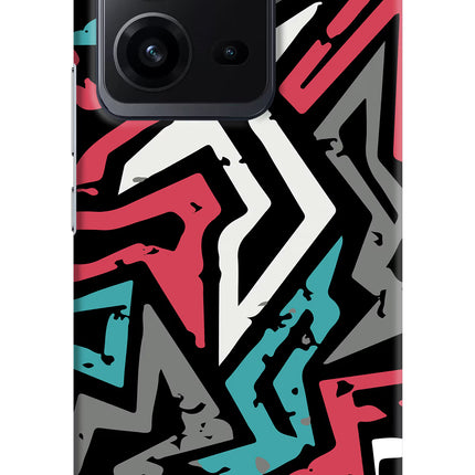 Geometric Graffiti Vivo V25 5G Hard Case Back Cover by Casekaro