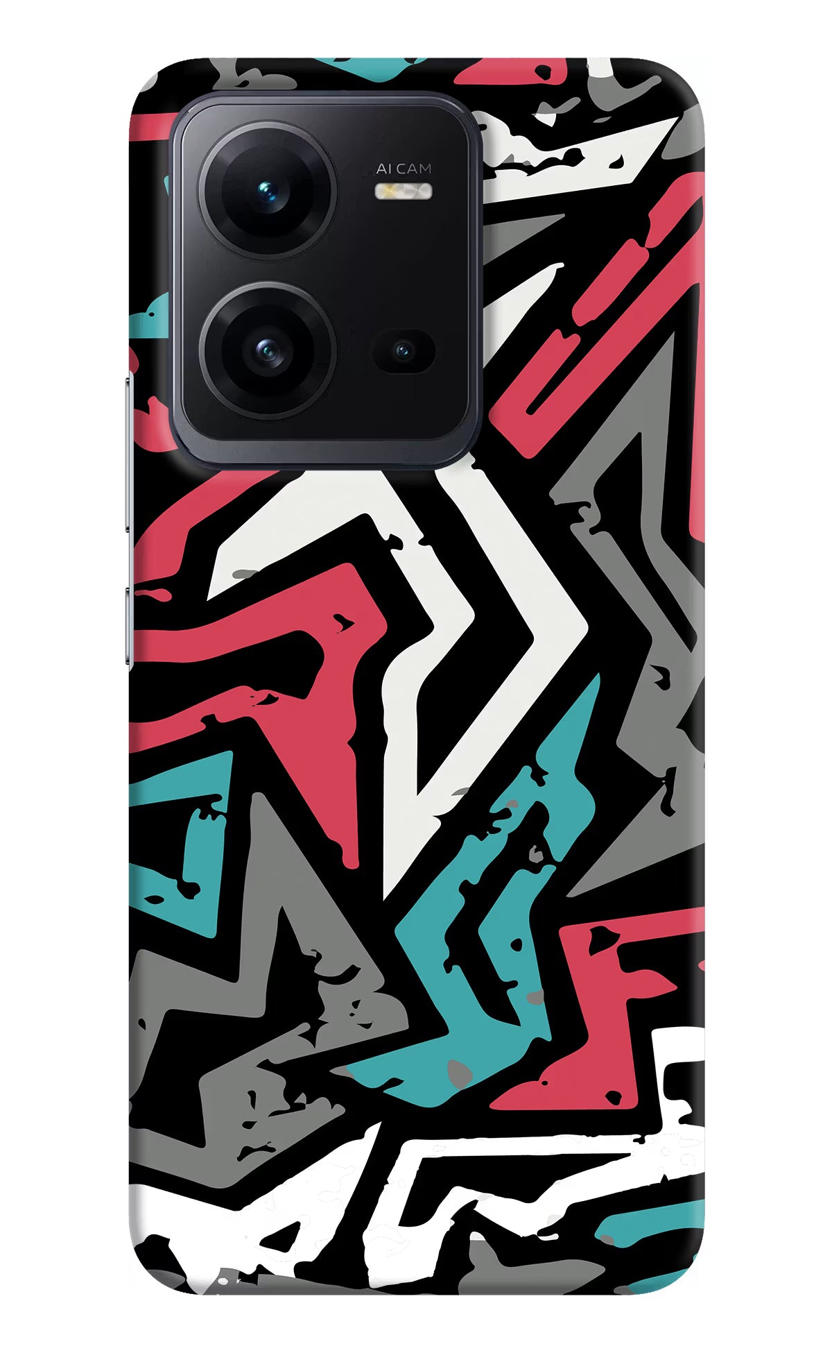 Geometric Graffiti Vivo V25 5G Hard Case Back Cover by Casekaro