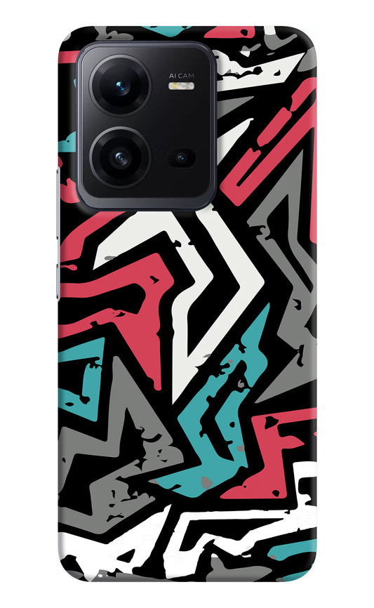 Geometric Graffiti Vivo V25 5G Hard Case Back Cover by Casekaro