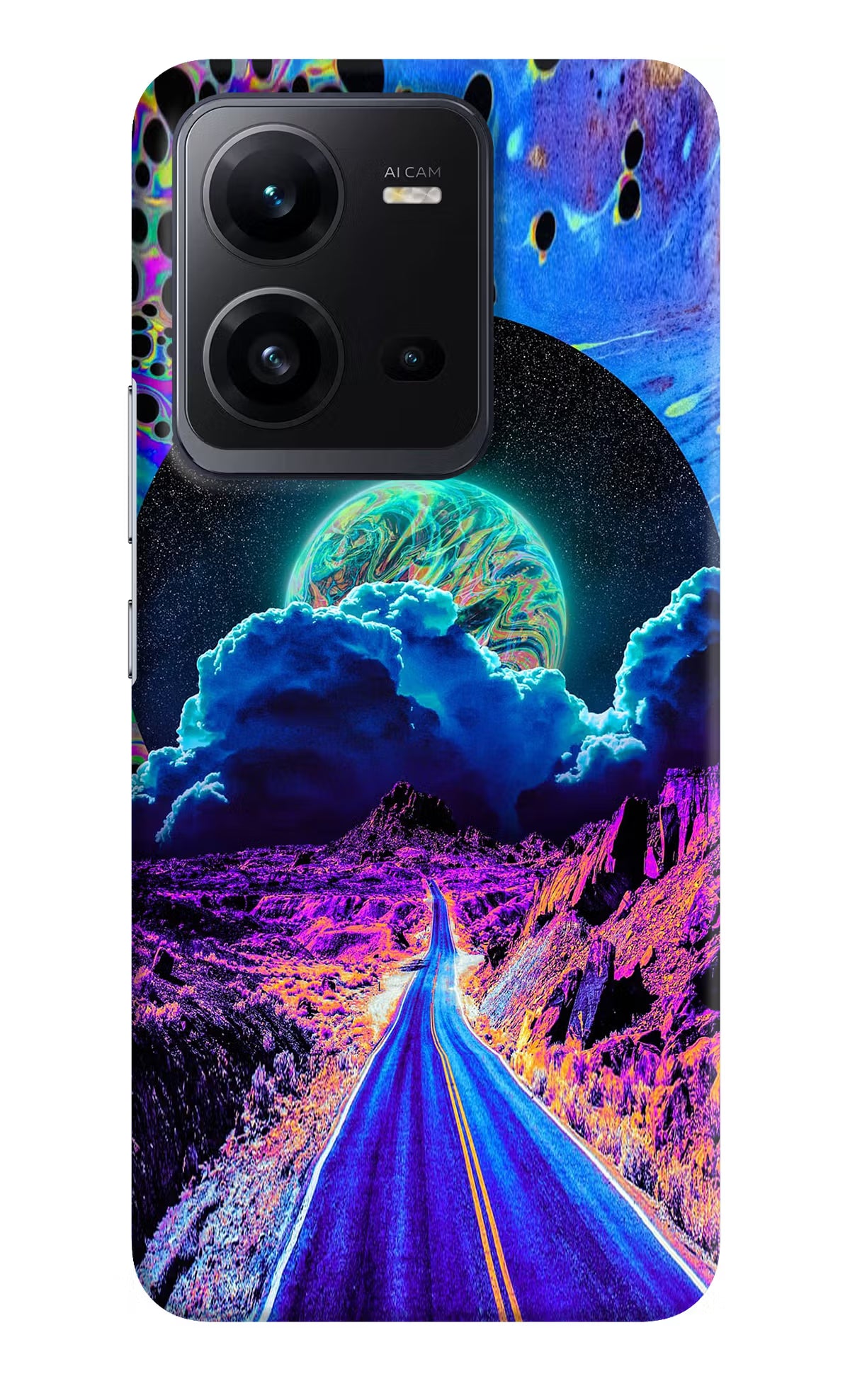 Psychedelic Painting Vivo V25 5G Hard Case Back Cover by Casekaro