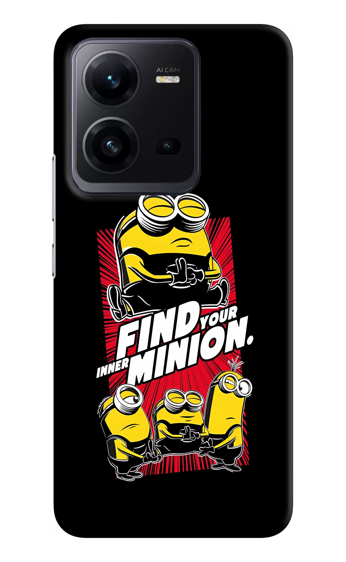 Find your inner Minion Vivo V25 5G Hard Case Back Cover by Casekaro