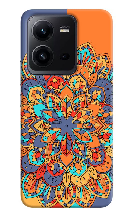 Color Mandala Vivo V25 5G Hard Case Back Cover by Casekaro