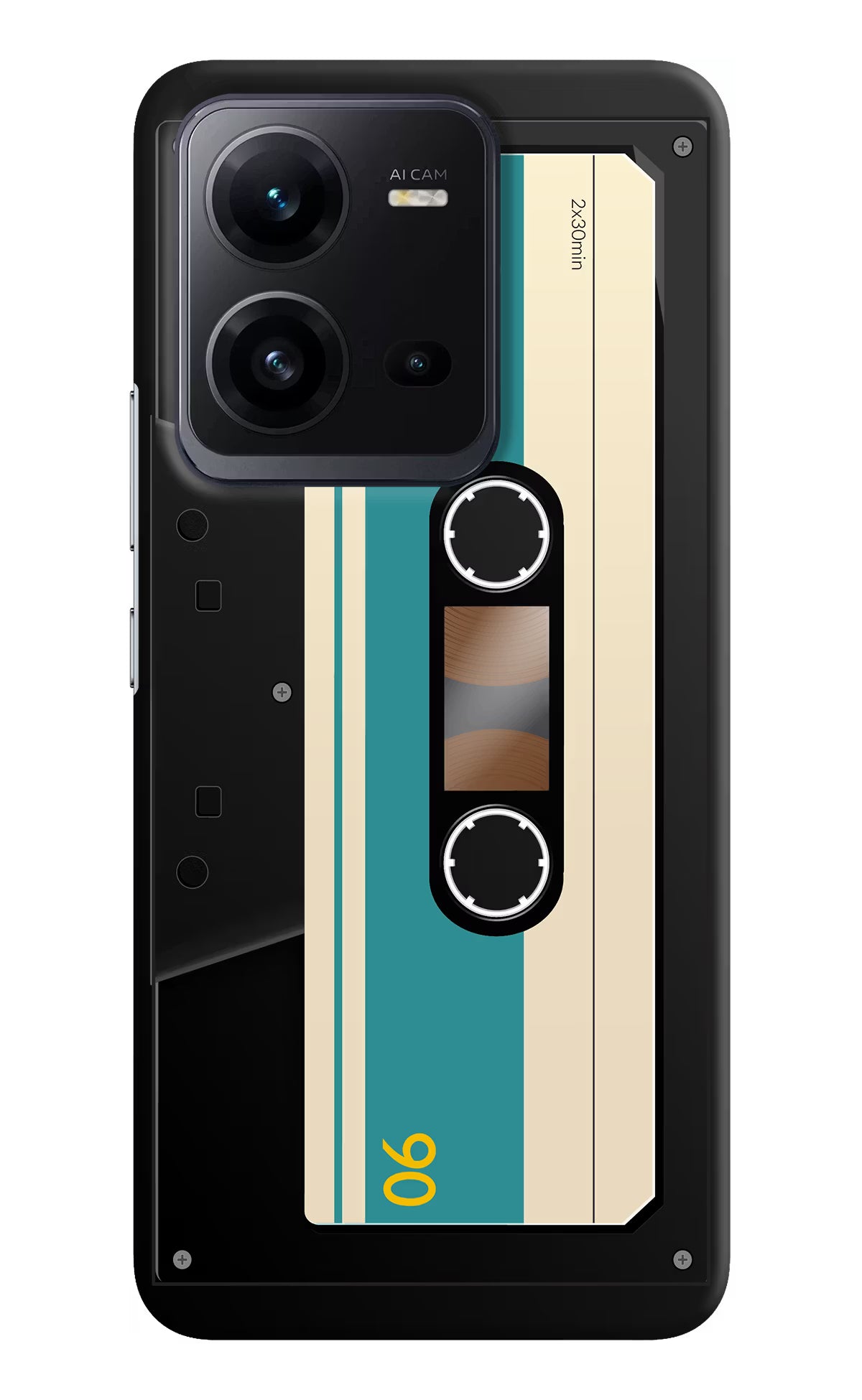 Cassette Vivo V25 5G Hard Case Back Cover by Casekaro