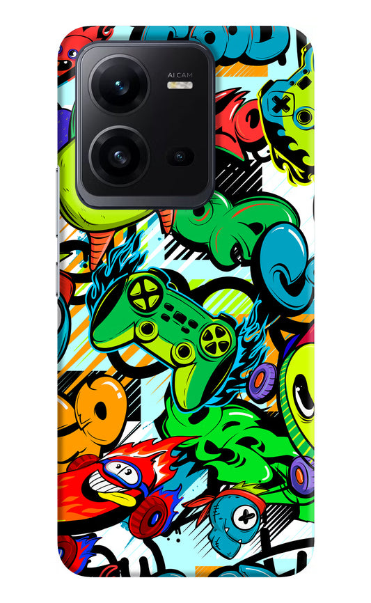 Game Doodle Vivo V25 5G Hard Case Back Cover by Casekaro