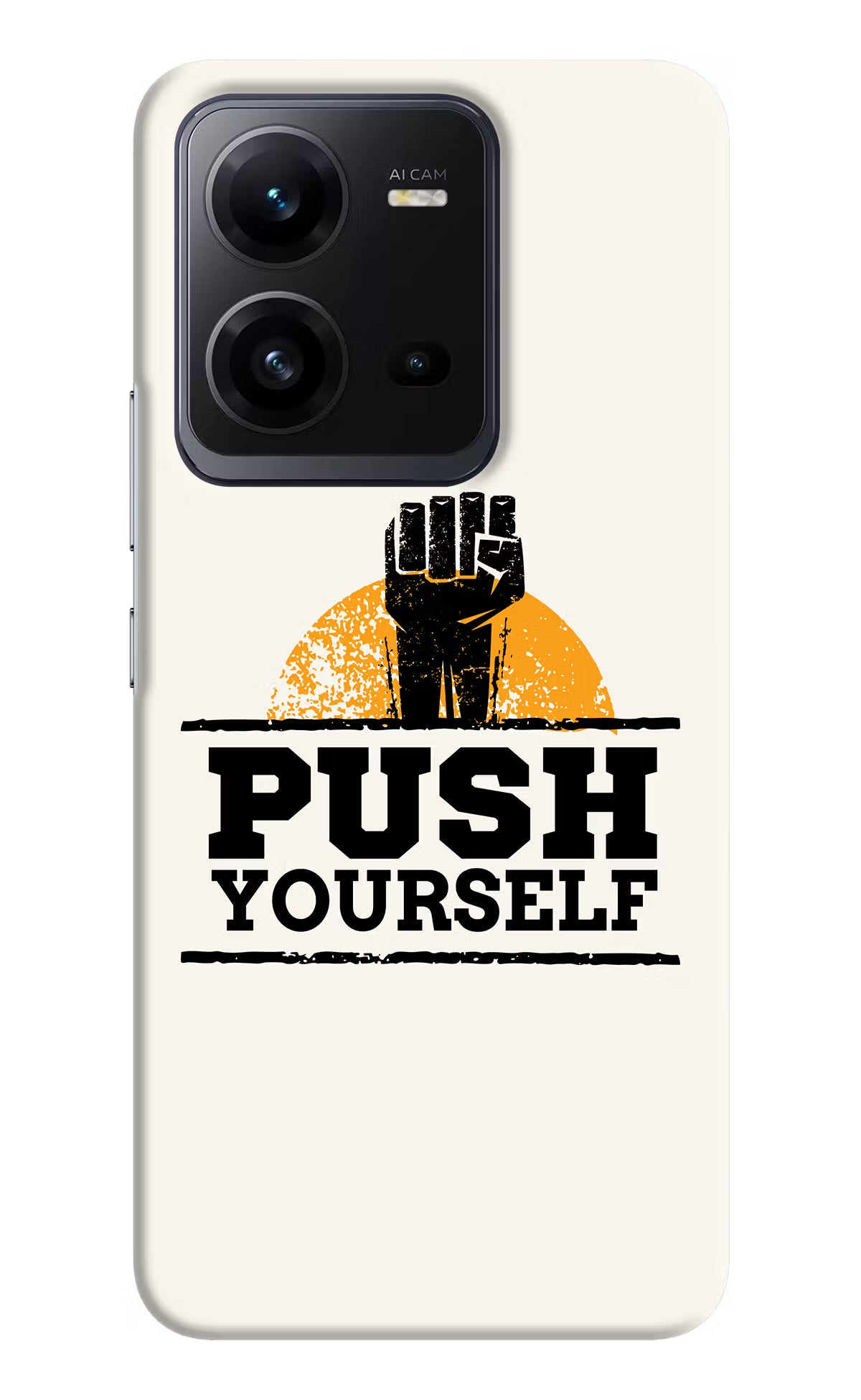 Push Yourself Vivo V25 5G Hard Case Back Cover by Casekaro