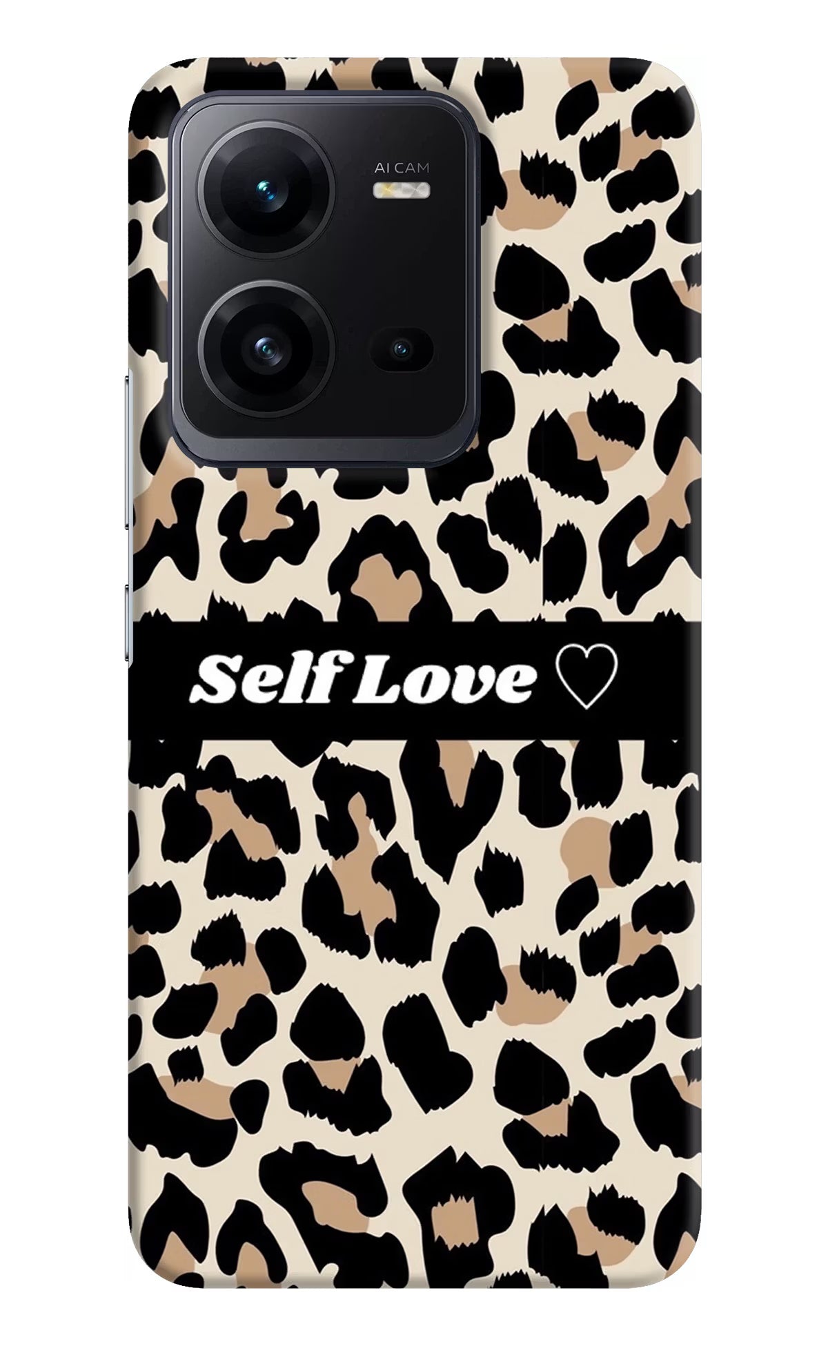Leopard Print Self Love Vivo V25 5G Hard Case Back Cover by Casekaro