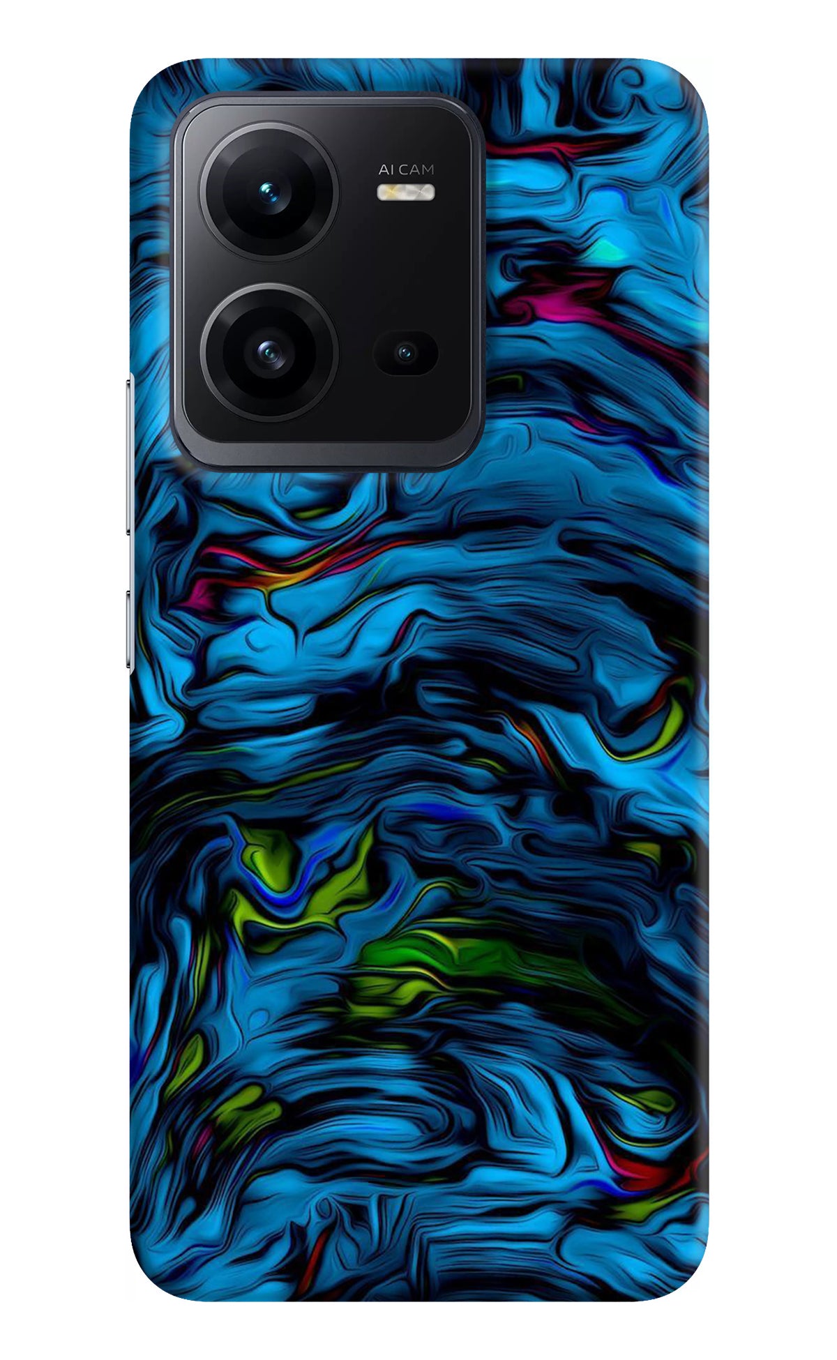 Dark Blue Abstract Vivo V25 5G Back Cover