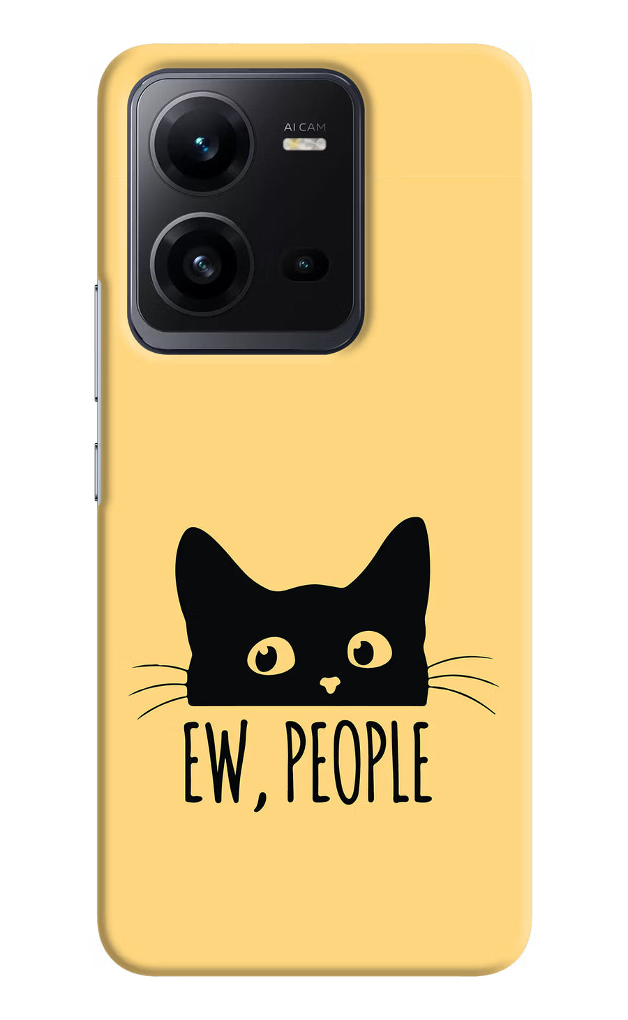 Ew People Catitude Vivo V25 5G Back Cover, Hard case