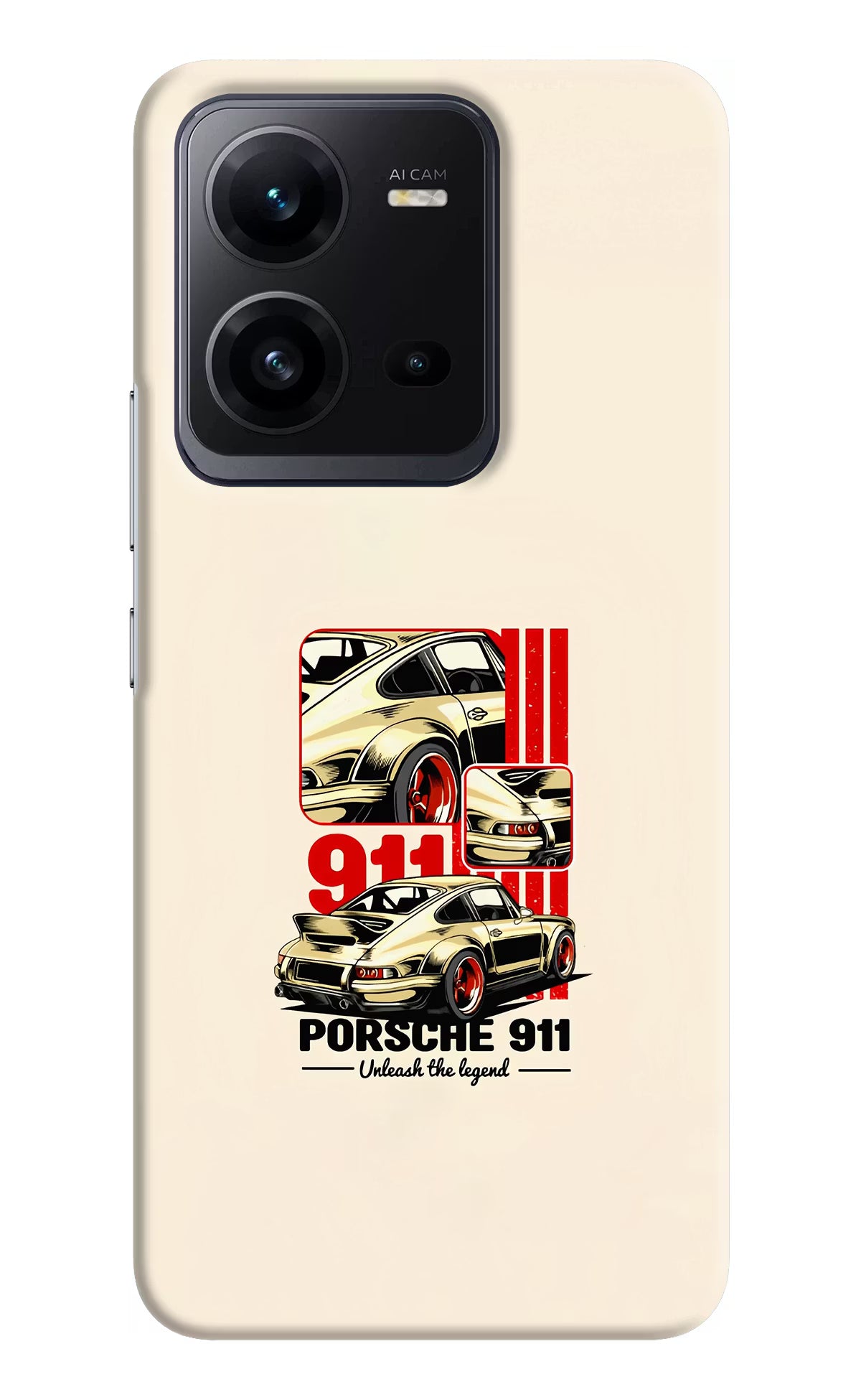 Classic Porsche 911 Vivo V25 5G Hard Case Back Cover by Casekaro