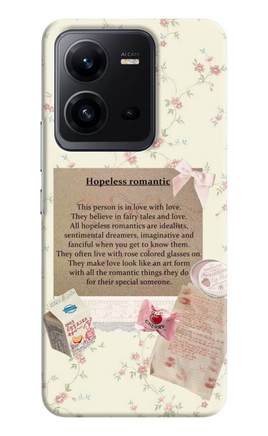 Hopeless Romantic Vivo V25 5G Hard Case Back Cover by Casekaro