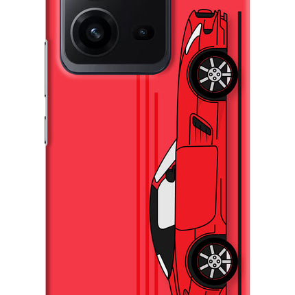 Red Velocity Vivo V25 5G Hard Case Back Cover by Casekaro