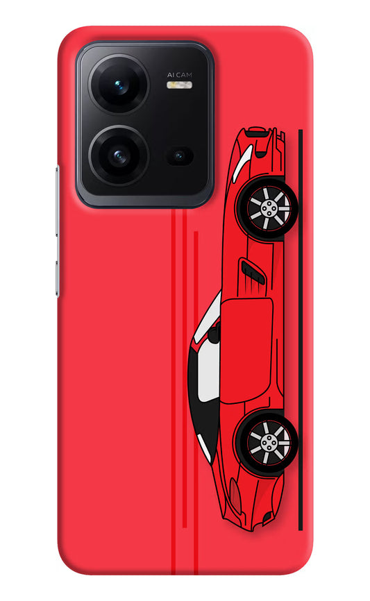 Red Velocity Vivo V25 5G Hard Case Back Cover by Casekaro