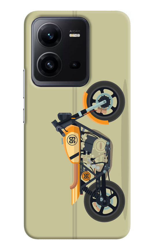 Vertical Speedster Vivo V25 5G Hard Case Back Cover by Casekaro