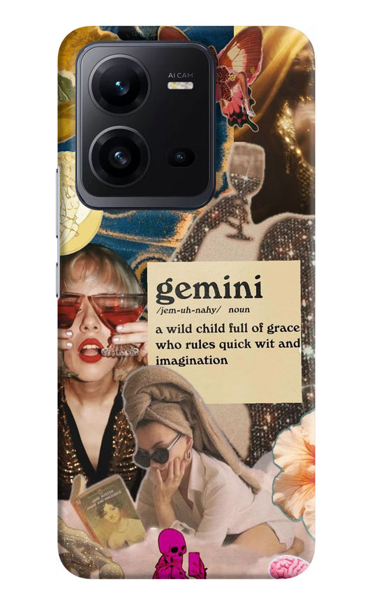 Gemini Zodiac Vivo V25 5G Hard Case Back Cover by Casekaro