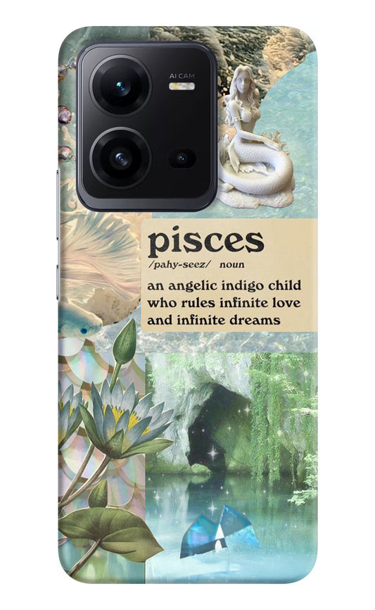 Pisces Zodiac Vivo V25 5G Hard Case Back Cover by Casekaro