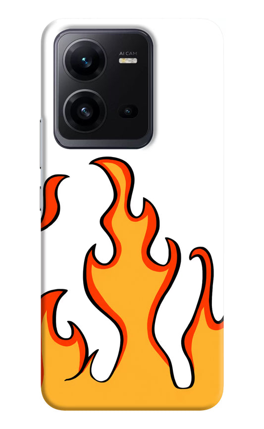 Fired Up – White Vivo V25 5G Hard Case Back Cover by Casekaro