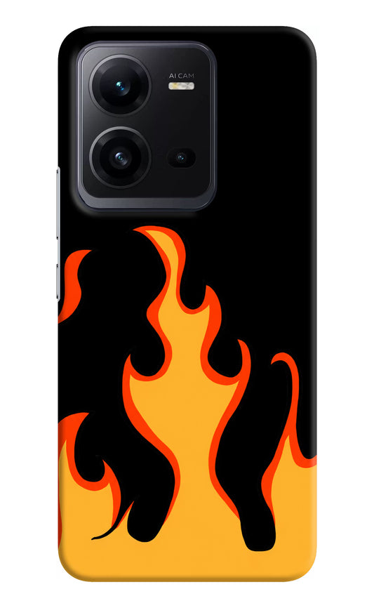 Fired Up – Black Vivo V25 5G Hard Case Back Cover by Casekaro