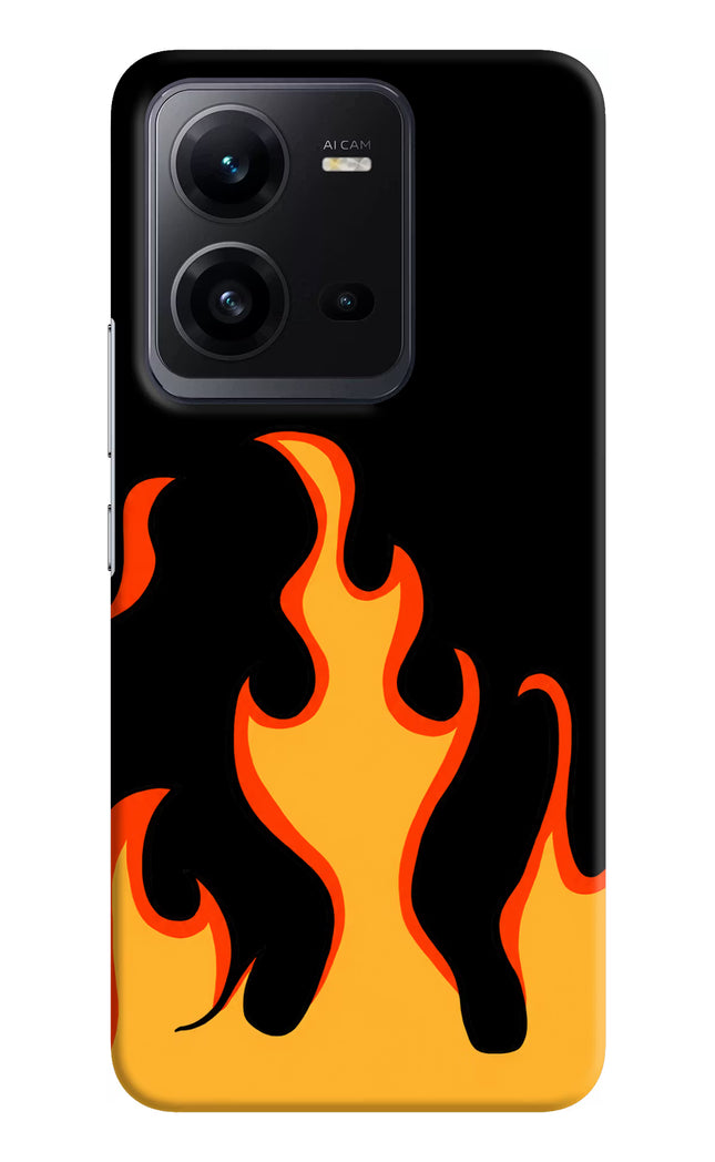 Fired Up – Black Vivo V25 5G Hard Case Back Cover by Casekaro