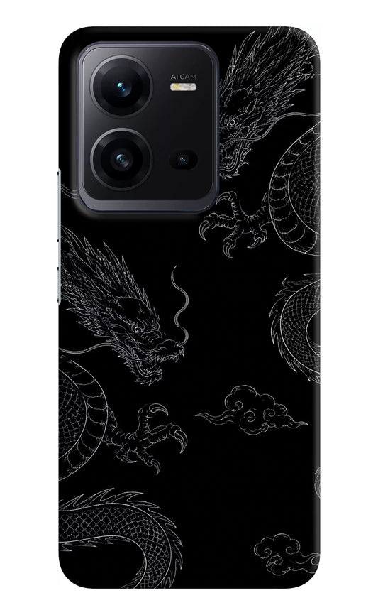 Twin Dragons Vivo V25 5G Hard Case Back Cover by Casekaro