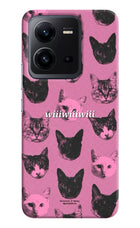 Pink Cats Vivo V25 5G Hard Case Back Cover by Casekaro
