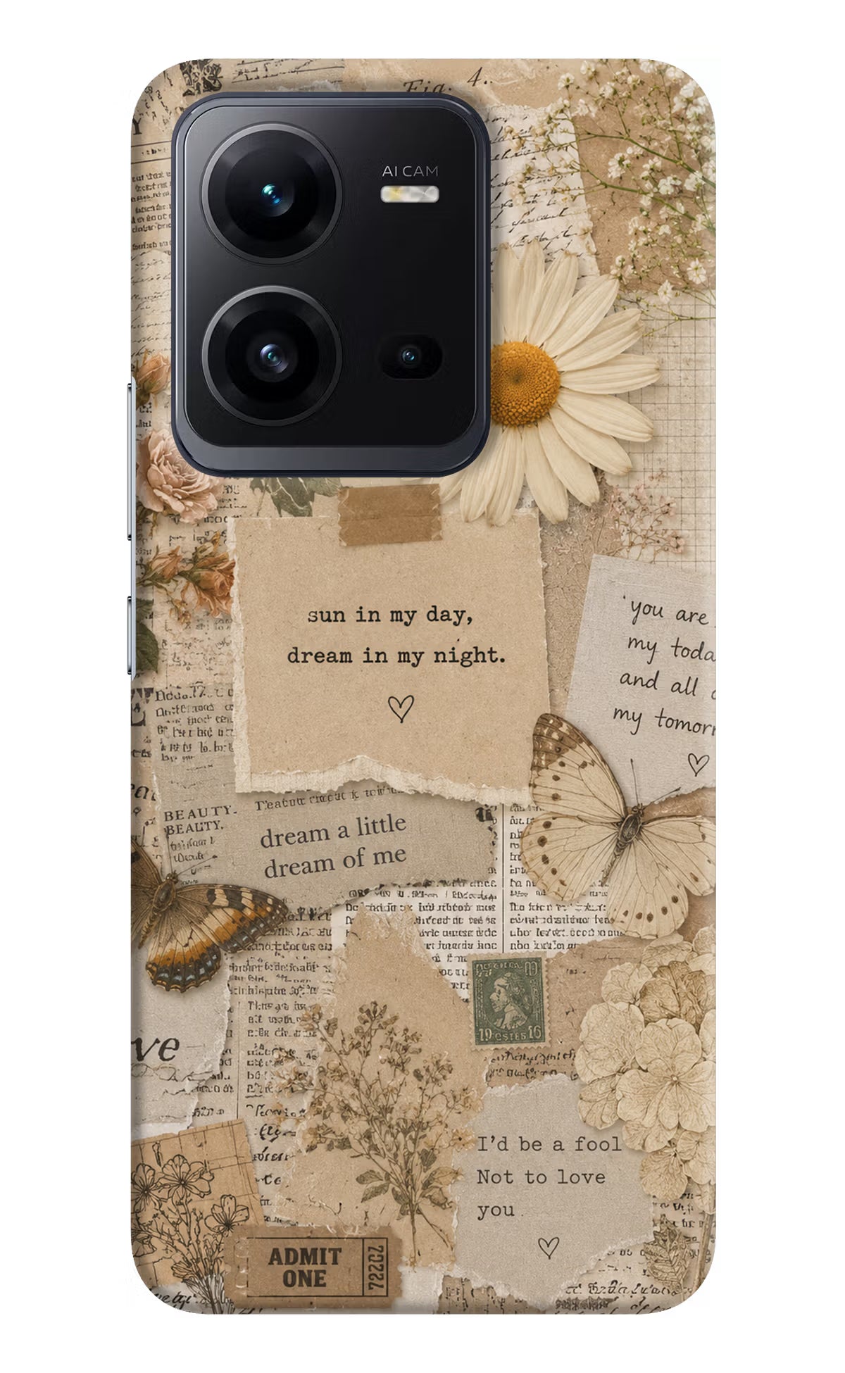 Vintage case Vivo V25 5G Back Cover