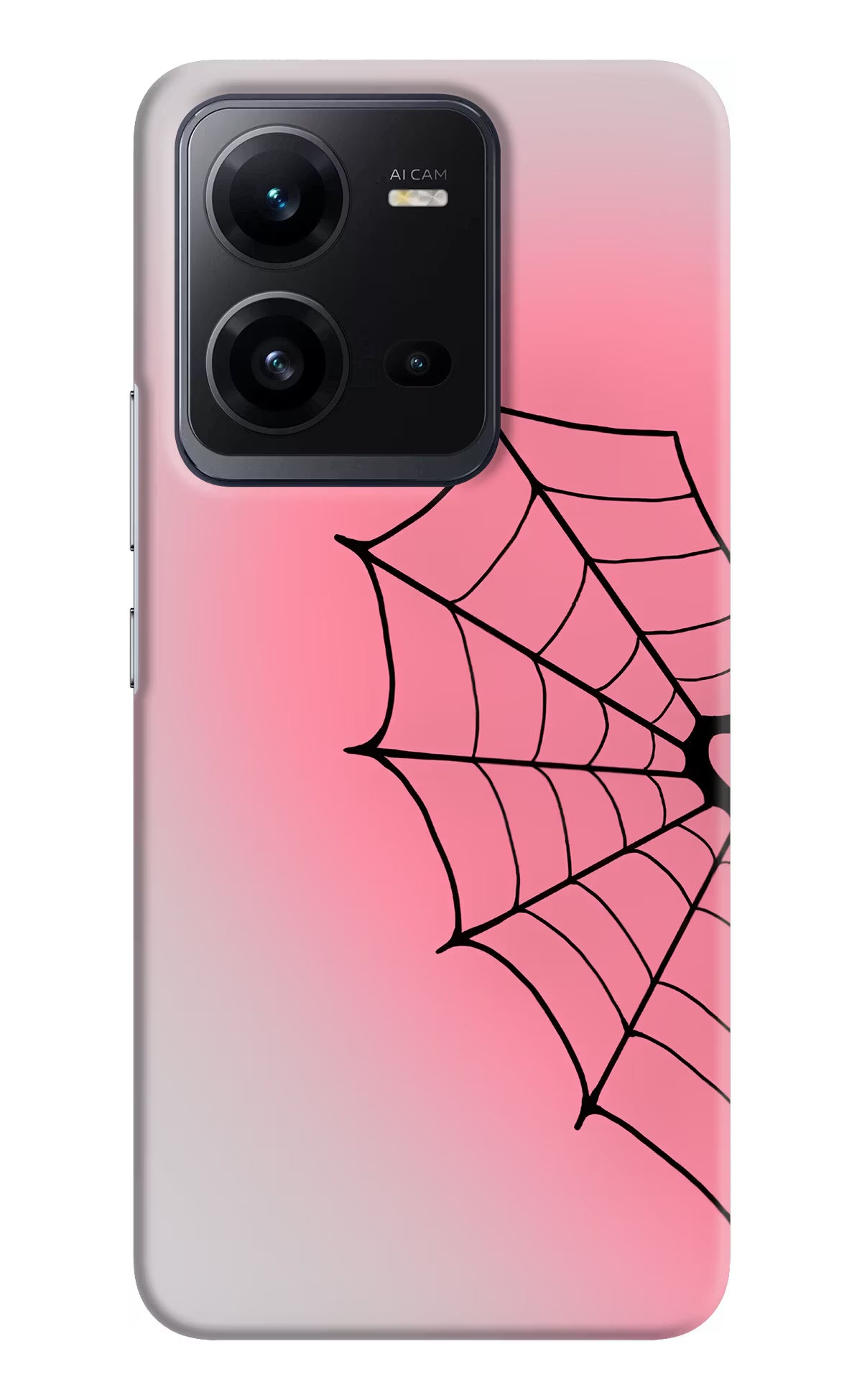 Pink Web Vivo V25 5G Back Cover