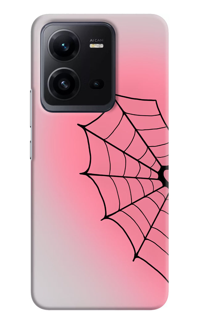 Pink Web Vivo V25 5G Hard Case Back Cover by Casekaro