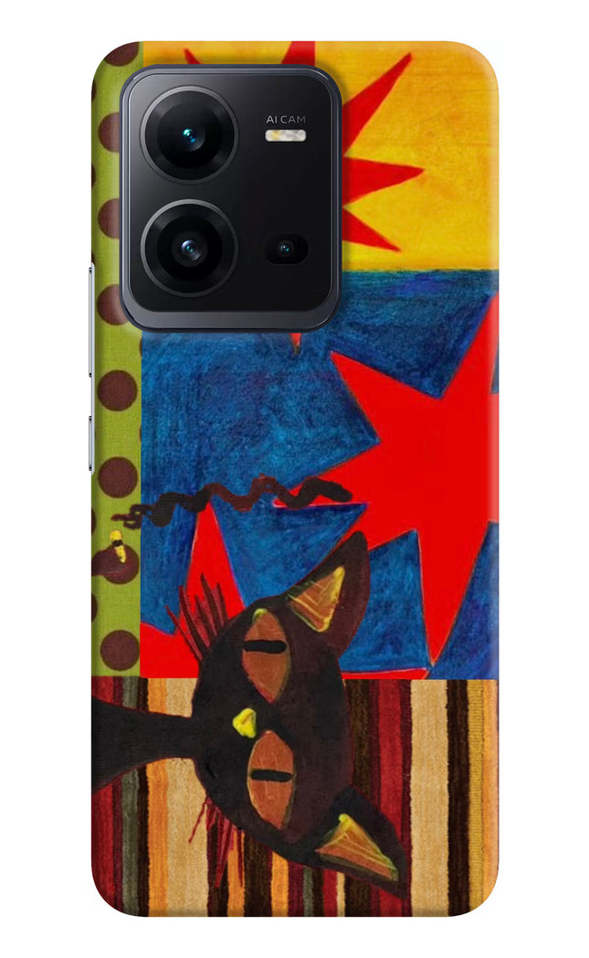 Pop Cat Vivo V25 5G Hard Case Back Cover by Casekaro