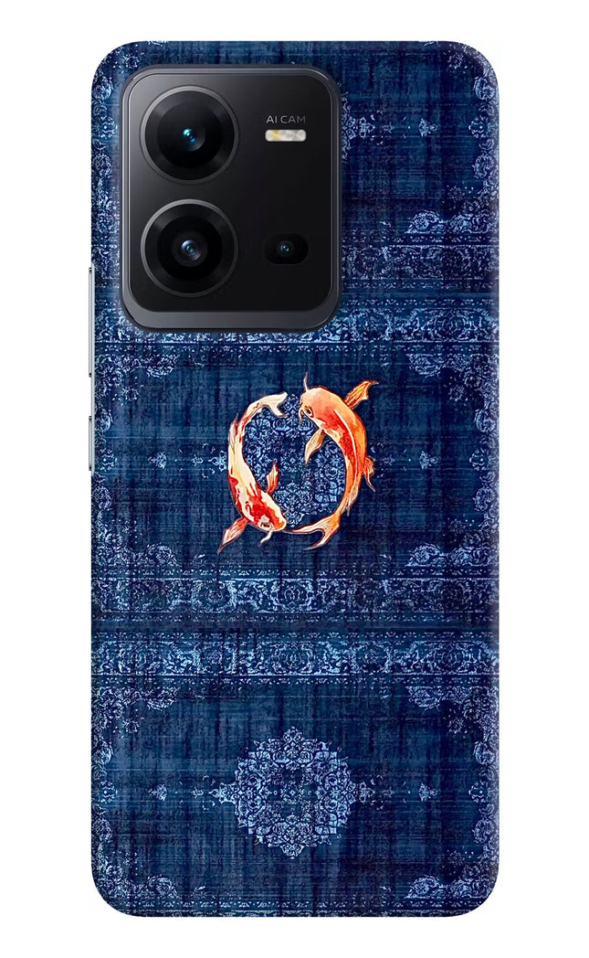 Koi Blue Vivo V25 5G Hard Case Back Cover by Casekaro