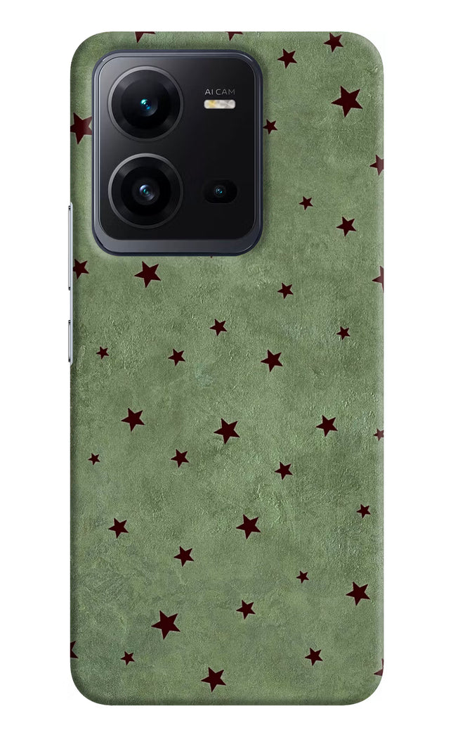 Green Stars Vivo V25 5G Hard Case Back Cover by Casekaro