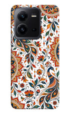 White Mayura Vivo V25 5G Hard Case Back Cover by Casekaro