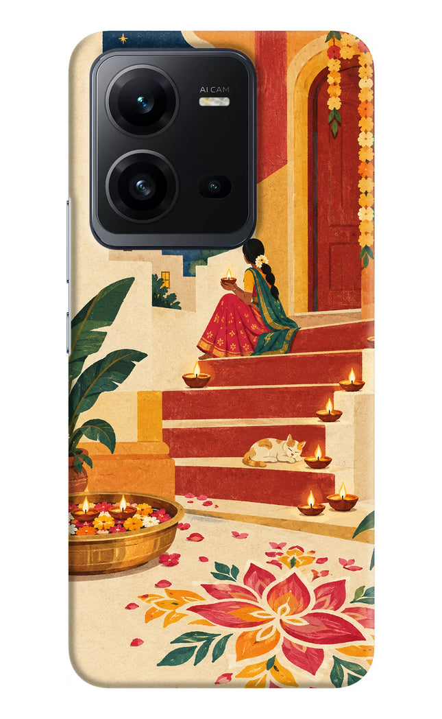 Diwali Rangoli Vivo V25 5G Hard Case Back Cover by Casekaro