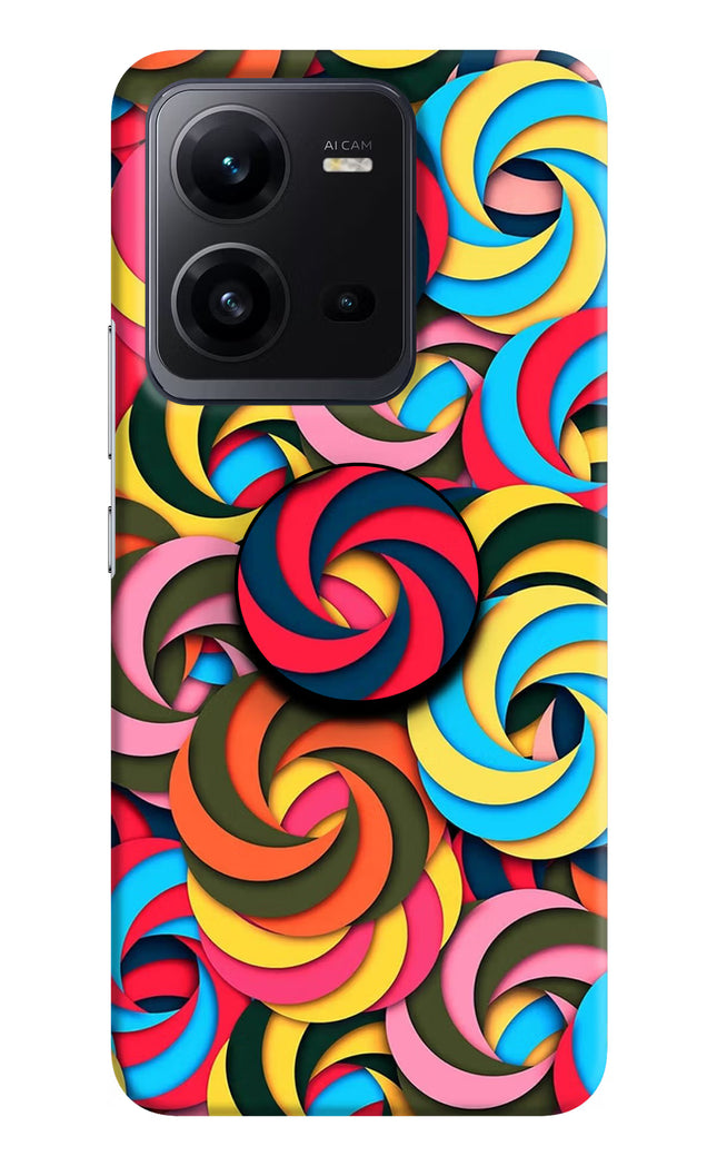 Spiral Pattern Vivo V25 5G Pop Case by Casekaro