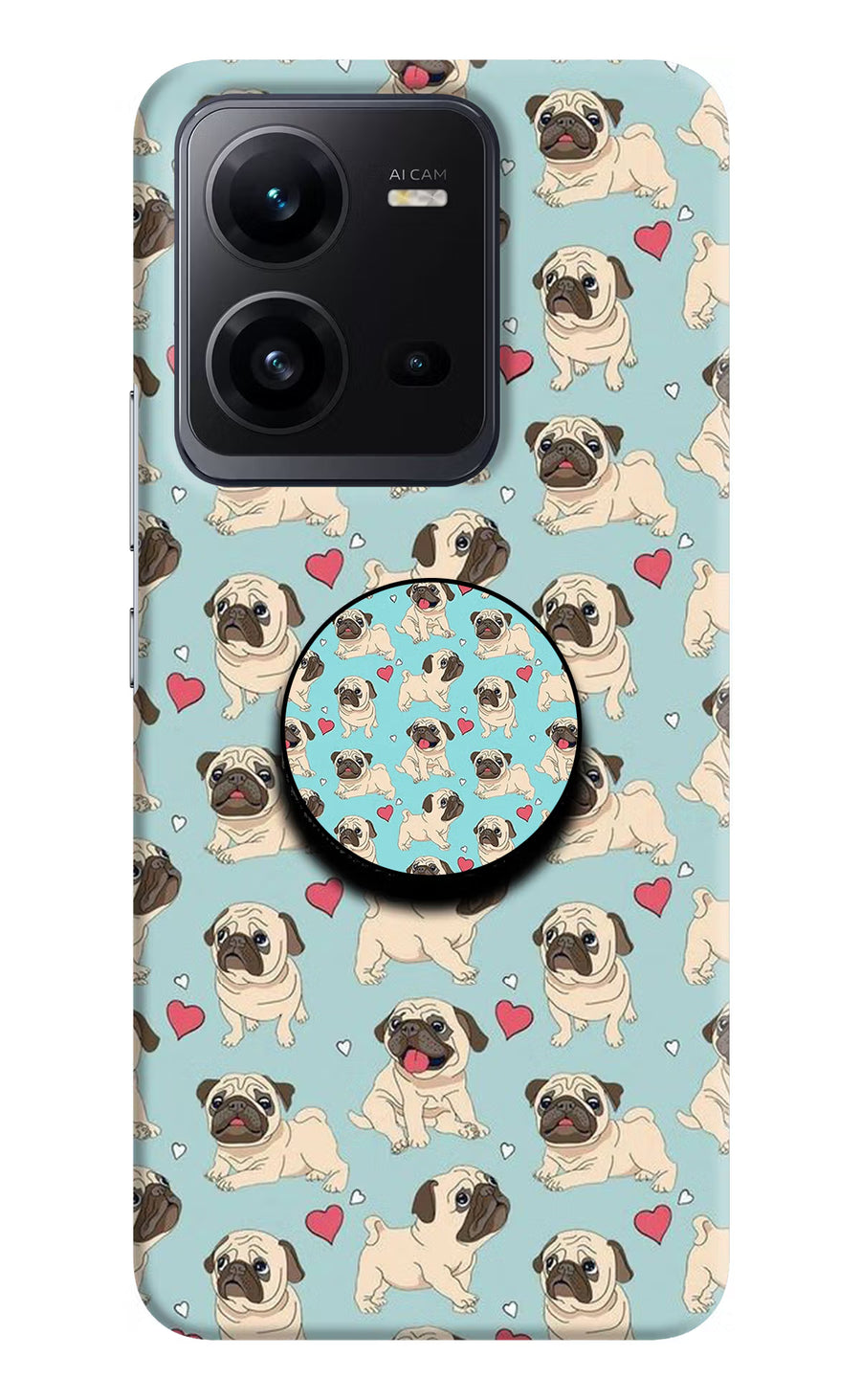 Pug Dog Vivo V25 5G Pop Case, Hard case
