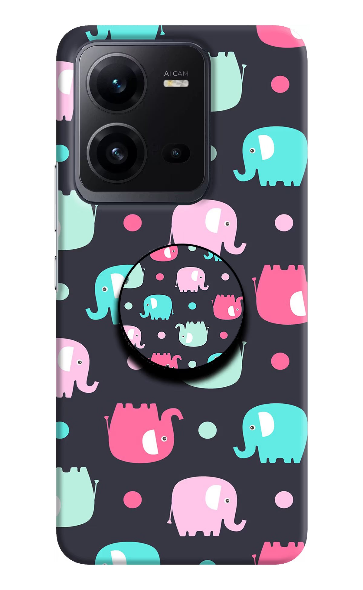 Baby Elephants Vivo V25 5G Pop Case by Casekaro