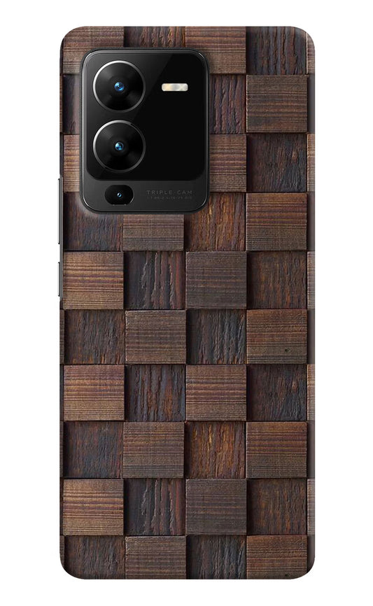 Wooden Cube Design Vivo V25 Pro 5G Hard Case Back Cover by Casekaro