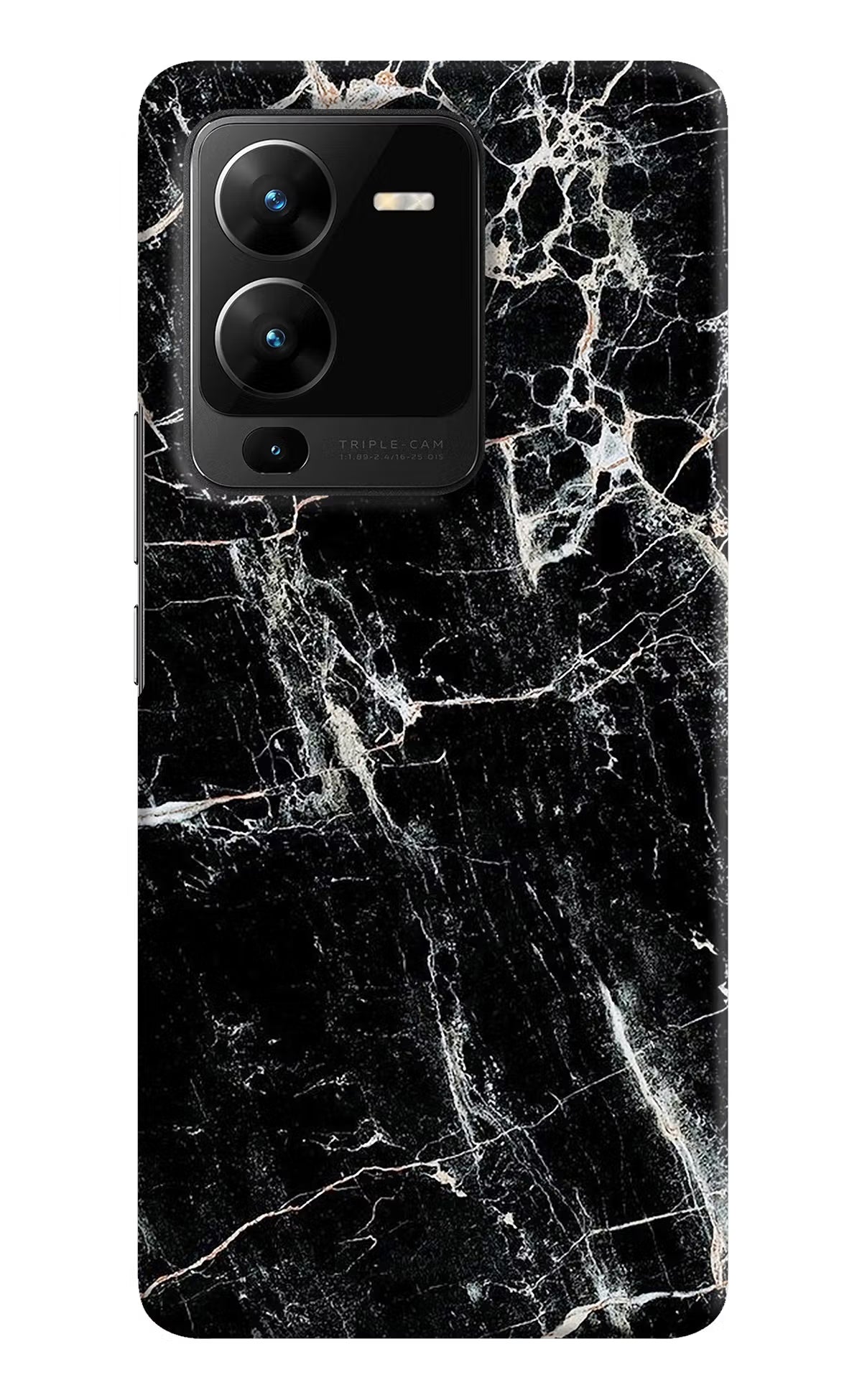 Black Marble Texture Vivo V25 Pro 5G Hard Case Back Cover by Casekaro