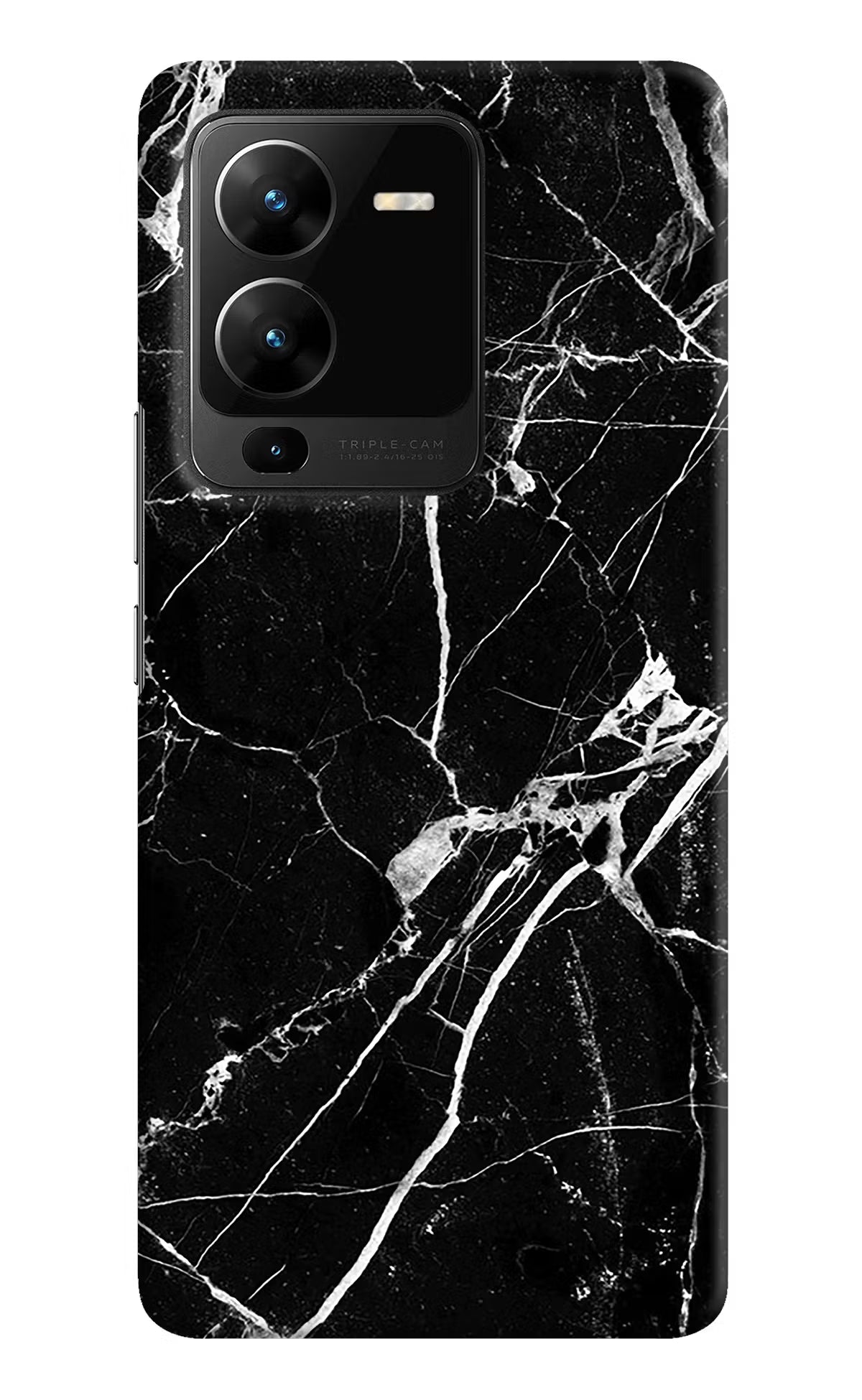 Black Marble Pattern Vivo V25 Pro 5G Hard Case Back Cover by Casekaro