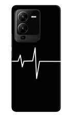 Heart Beats Vivo V25 Pro 5G Hard Case Back Cover by Casekaro