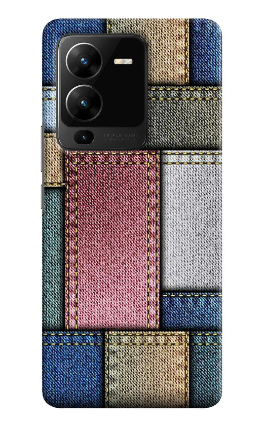 Multicolor Jeans Vivo V25 Pro 5G Hard Case Back Cover by Casekaro