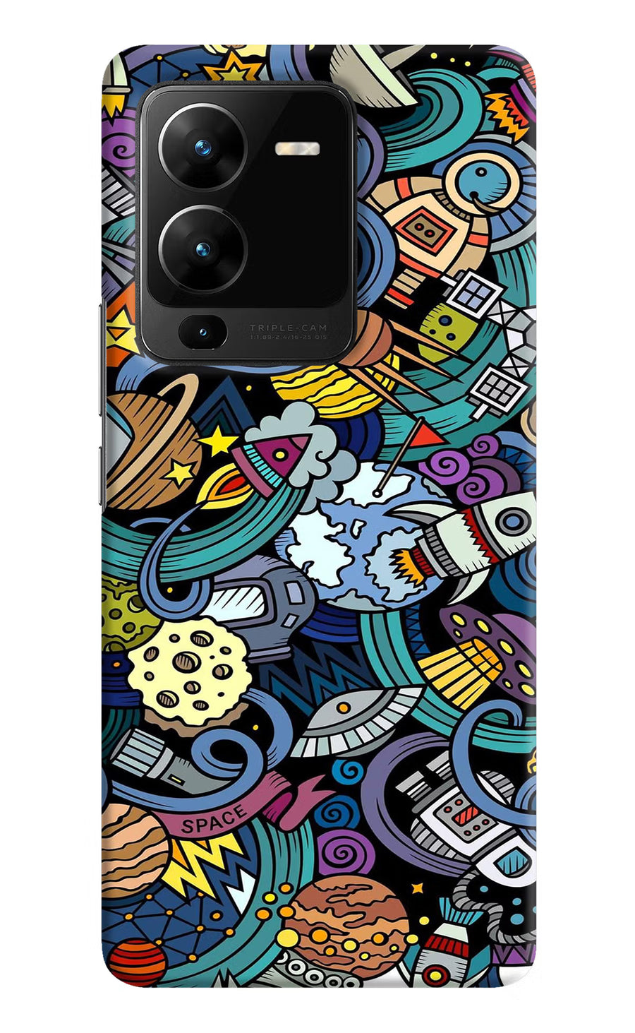 Space Abstract Vivo V25 Pro 5G Back Cover, Hard case