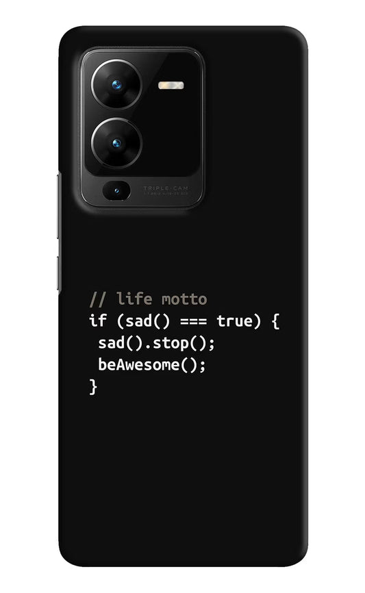 Life Motto Code Vivo V25 Pro 5G Hard Case Back Cover by Casekaro